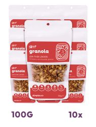 10 Paket Çikolata Çilek Fındık Glutensiz İlave Şekersiz Vegan Granola 100gr