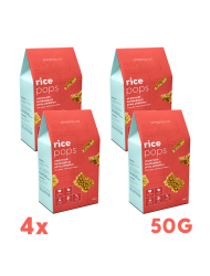 4 Paket Glutensiz Vegan Rice Pops Atıştırmalık Karabuğdaylı Pirinç Patlakları 50G