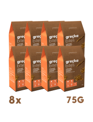 8 Paket Glutensiz Vegan Greçka Bites Atıştırmalık Kakaolu Karabuğday Lokmaları 75G