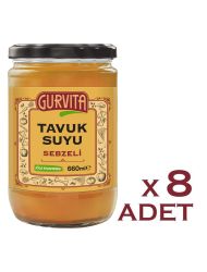 Gurvita Tavuk  Suyu Sebzeli 660 Ml 8'li