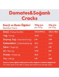 5 Paket Domates Soğanlı Glutensiz Vegan Tohum Kraker Cracks 50gr