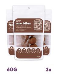 3 Paket Kakao Kaplı Glutensiz Vegan Yerfıstıklı Hurma Topları Raw Bites 60gr