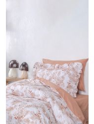 Ecocotton Helya Tek Kişilik Nevresim Takımı %100 Pamuk Ütü İstemeyen Baskılı 160x220 Cm