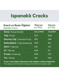 3 Paket Ispanaklı Glutensiz Vegan Tohum Kraker Cracks 50gr