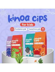 2 Paket 20G Sade Kinoa Cipsi for Kids Glutensiz Vegan Yağsız Cips Çocuklara Özel Ambalaj Sevimli Dinozor