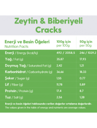 10 Paket Zeytin Biberiyeli Glutensiz Vegan Tohum Kraker Cracks 50gr